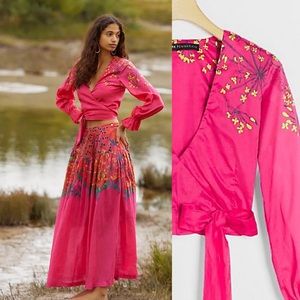 Anthropologie Roopa Pemmaraju Karalea Wrap Blouse